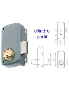 MCM 2556CP-60 Left Overlay Lock with Perforated Cylinder