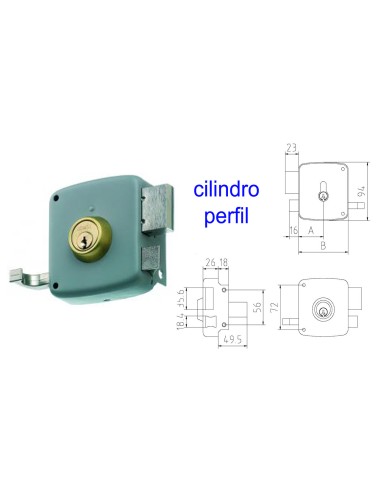 MCM 2525P-100-Left Painted Overlay Lock Profile Cylinder