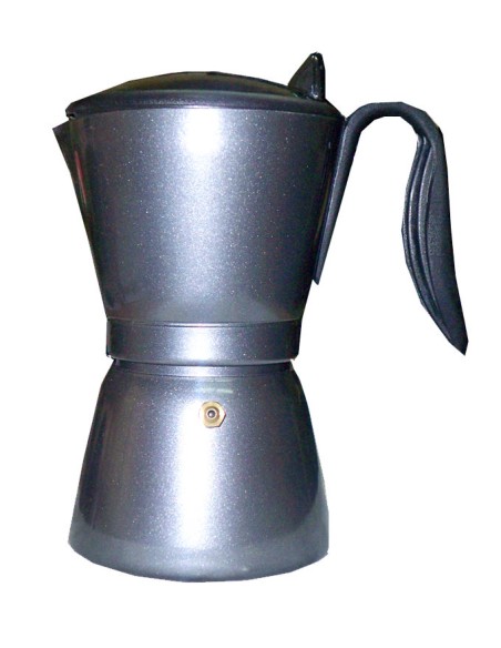 Cafetera aluminio super 10 tazas tapa vidrio