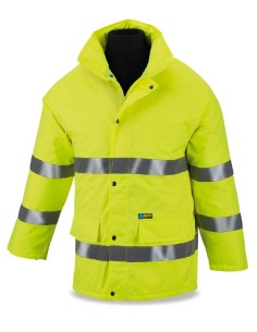 Parka fluo jaune taille XL