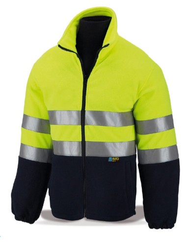 High Visibility Polar Fleece Yellow Blue M