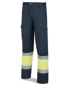 High-Visibility Tergal Pants Yellow Blue 46