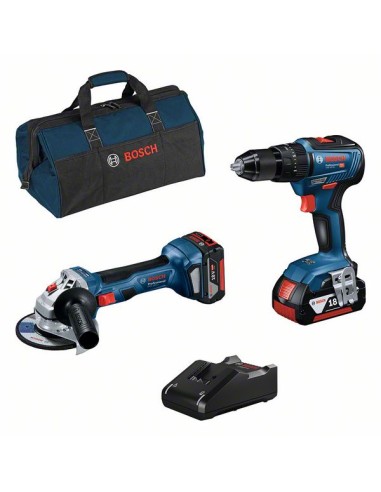 Bosch 18V Drill Impact and Grinder Kit GBH18V-21+GWS18V-7
