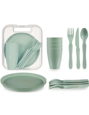 21-Piece Kinvara Plastic Picnic Camping Set 81695