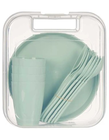 21-Piece Kinvara Plastic Picnic Camping Set 81695