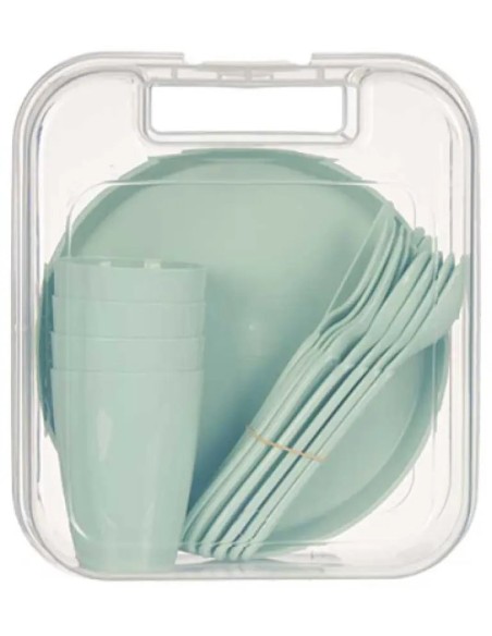 21-Piece Kinvara Plastic Picnic Camping Set 81695