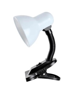 Aplique com pinça branco 34 cm E27 com cabo e interruptor