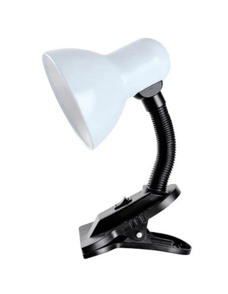 Flexo avec pince blanc 34 cm E27 avec câble et interrupteur