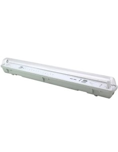 Écran étanche tube LED 2x120cm IP65 Structure ABS Capot Polycarbonate