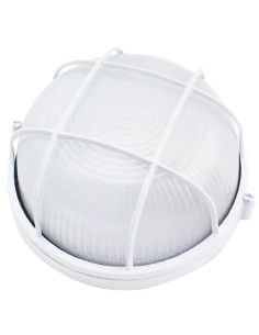 Applique a plafone rotonda in alluminio bianca con attacco E27 60W 19cm