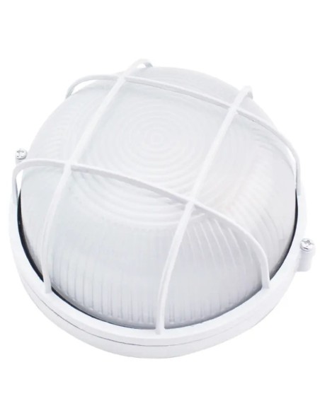 Plafón aplique redondo aluminio blanco casquillo E27 60W 19cm