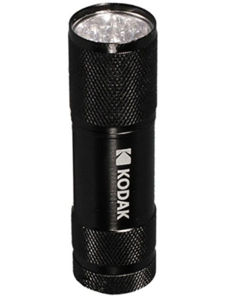 Compact Kodak flashlight model 30412446 with 9 LEDs and 3 included AAA batteries
