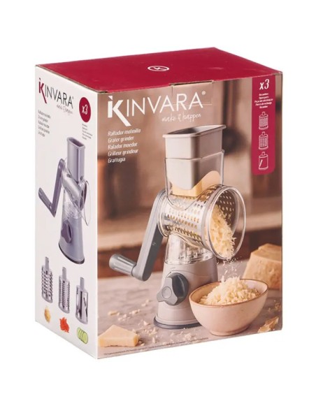 Râpe rotative Kinvara 3 tambours avec ventouse