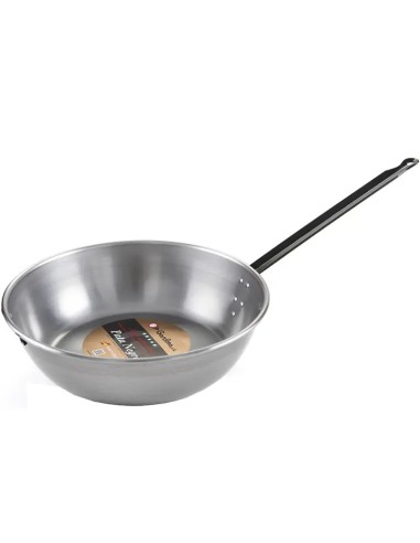 Tacho profundo polido 24 cm com cabo profissional e pé preto