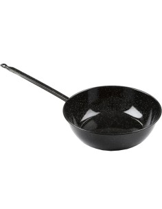 Deep enamel pan 36 cm ideal handle