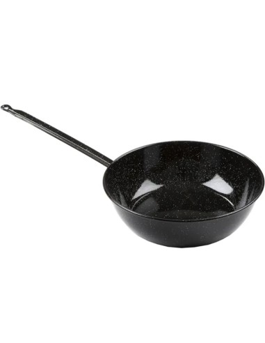 Tacho esmaltado fundo 38 cm com cabo ideal