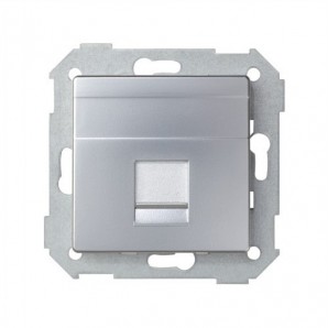 Tapa informática 1 toma RJ45 aluminio SIMON 82005-33