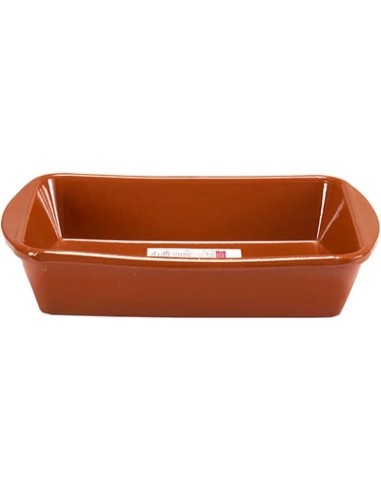 Rectangular clay rustic plate 32x23 cm