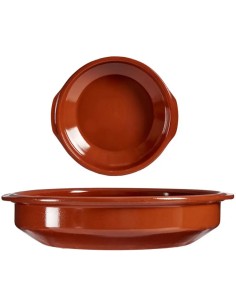 Round refractory clay casserole 22 cm for oven and stove 2