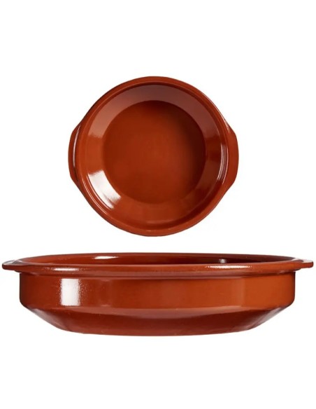 Round refractory clay casserole 24 cm
