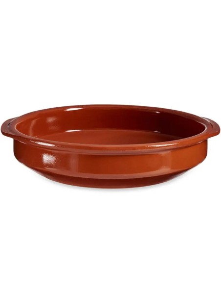 Round refractory clay casserole 32 cm