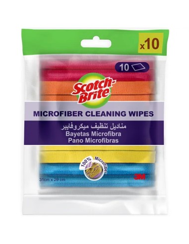 Pack 10 Panos Multiuso Microfibra 31x29 cm Scotch-Brite 3M
