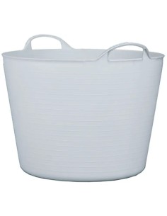White plastic harvest basket model CAP42BL from the PLASVIDAVI line