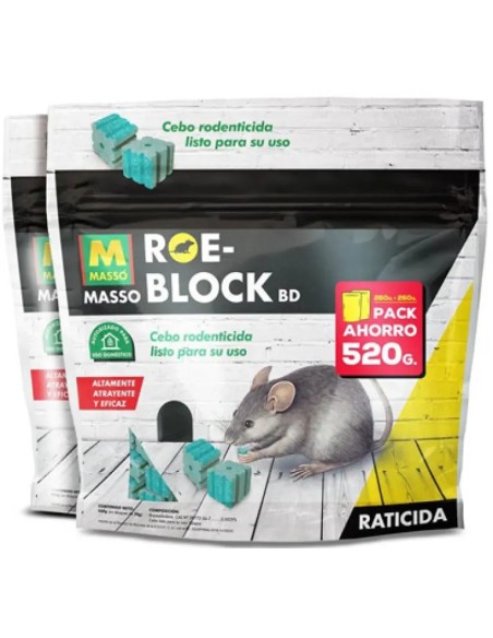 Rattenköder Roe Block 520gr (2x260gr) MASSO