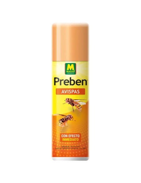 Spray Preben Anti-Avispas MASSO 250ml base ETOC para vespas, abelhas-ferrão e moscardos