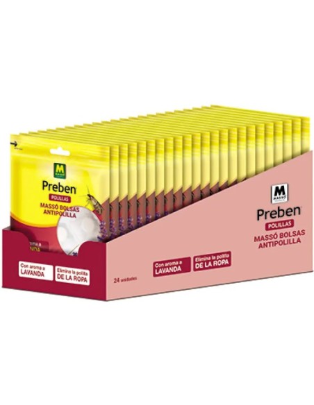 PREBEN 24 bolsas controle de traças MASSO lavanda 1,7g cada
