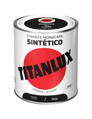 Esmalte Sintético Titanlux Negro Mate 750ml