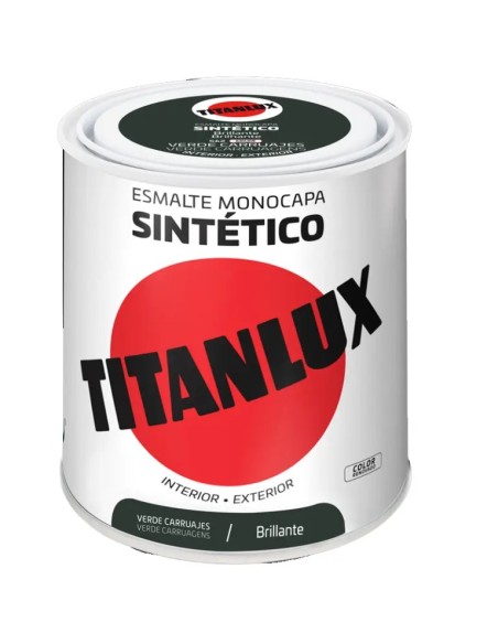 Peinture synthétique Titanlux à l'essence de térébenthine 750ml Vert Carrosserie