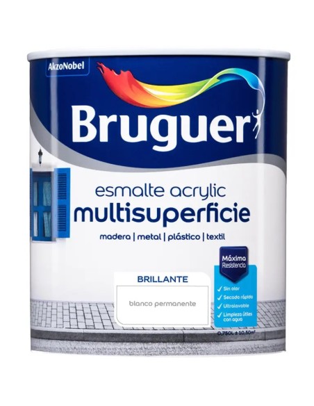 Émail acrylique blanc brillant 750ml Bruguer