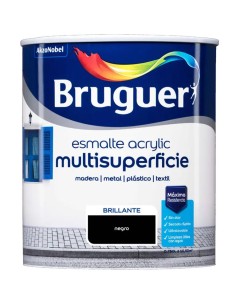 Bruguer Gloss Black Acrylic Enamel 750ml
