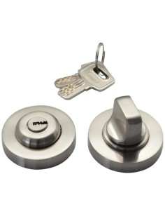 Internal Deadbolt with External Key Nickel 70mm SV-496 Equal