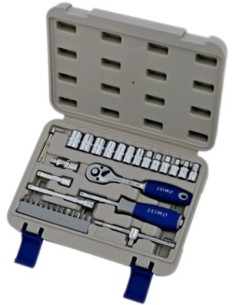 IRIMO Model 109-35-4 1/4 inch SAE Socket Set with Case,...