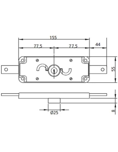 Yale 11A Overlap Shutter Lock 25mm Cylinder