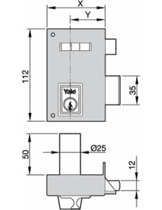 Yale 56-AP 60 Left B Profile Lock 56A60IHP 2