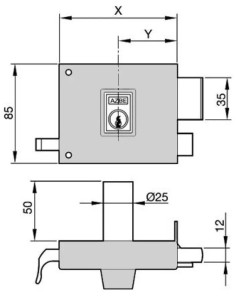 Yale 125-AP 80 DCH B Profile 12580DHP Lock 2