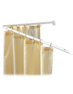 Abgewinkelte Badeleiste weiß 80x94-180 cm epid