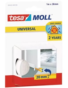 White adhesive door threshold seal 38mm x1m TESA