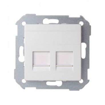 Tapa informática 2 tomas RJ45 blanca SIMON 82006-30