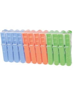 Pack of 24 plastic clothespins PAQ model 2702548