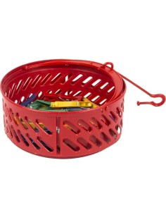 Foldable Laundry Basket with 36 Clips Plastic 20x20cm