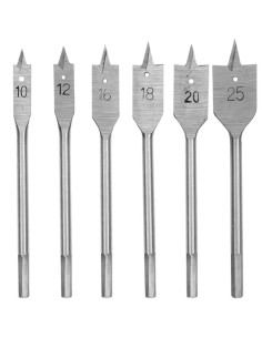 Lot de 8 forets pour pelle en bois VOREL 10-25 mm