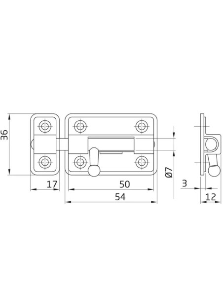 Parafuso Trava 50mm Branco Mod. 383 19508 AMIG