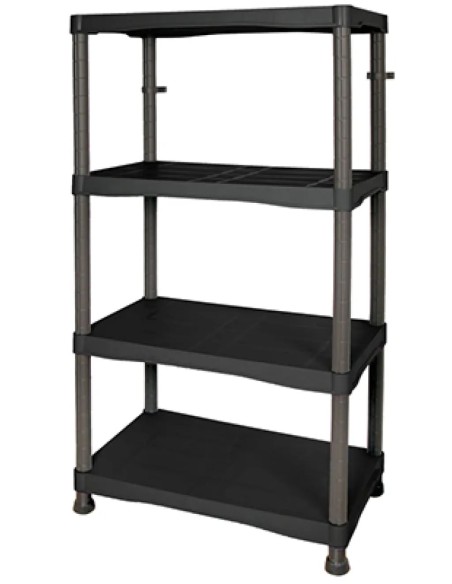 4-Tier Plastic Shelf 130x60.5x30.5cm 75836
