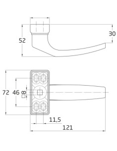 Delta Handle White Aluminum 20419 AMIG 2