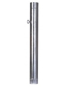 Galvanized stove pipe with valve 120 mm x 1 m