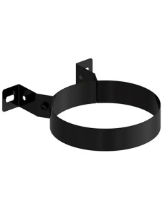 Black Lacquered Wall Clamp for Stove Pipe 110mm